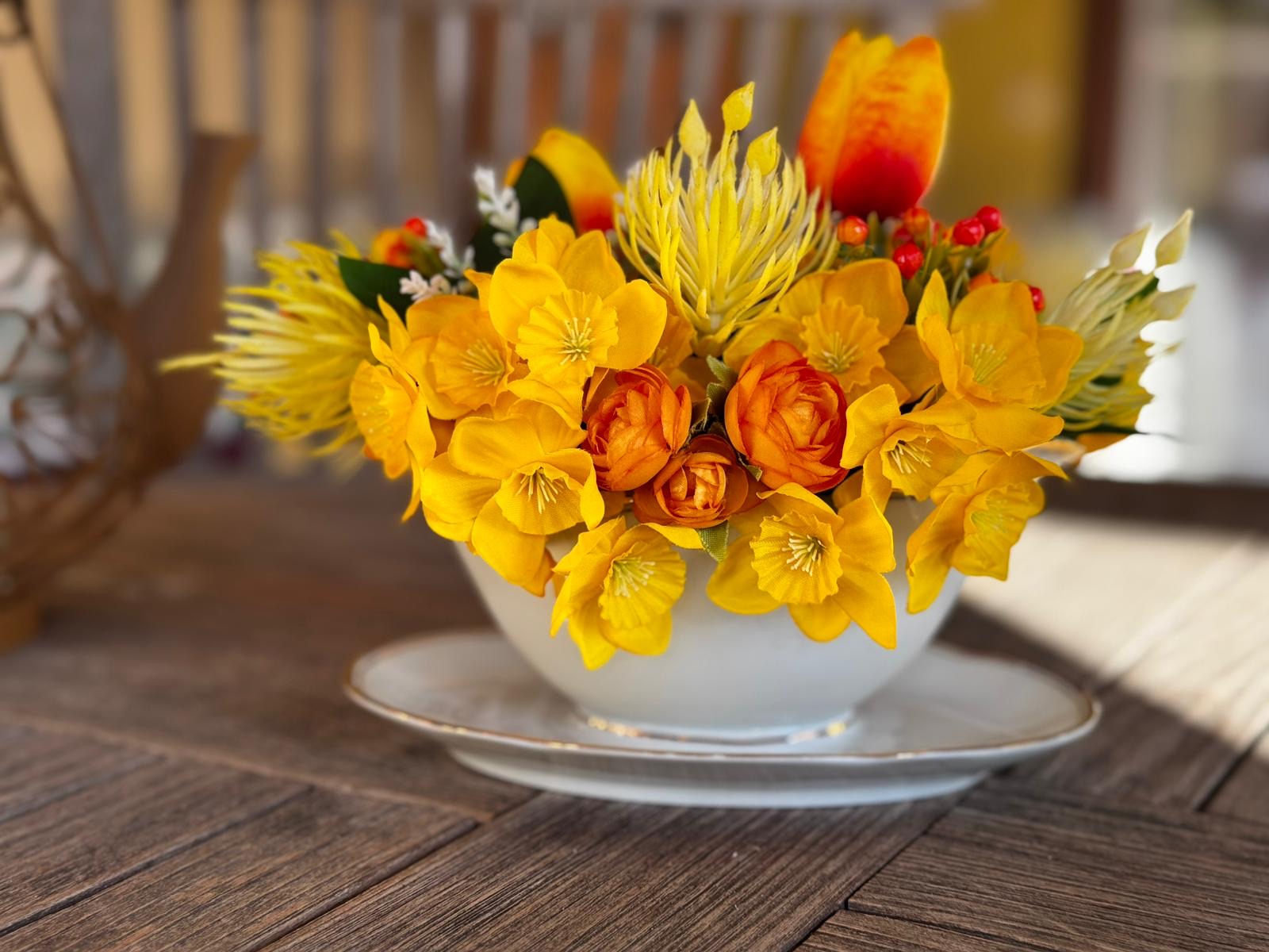 Aranjament galben-portocaliu