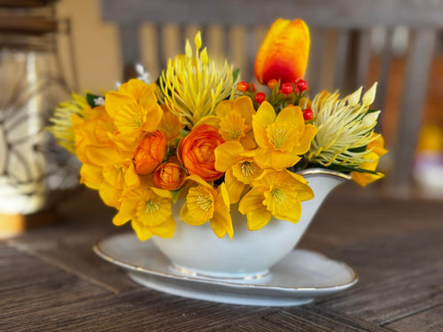 Aranjament galben-portocaliu